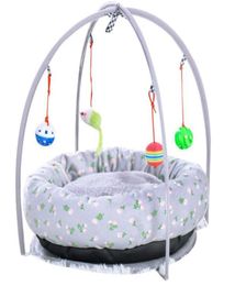 Cat Hommock Bed Puppy Dog Play Tent with Hanging Toys Bells Soft Sleeping Lounger Sofas Nest for Cats Small Dogs2814514