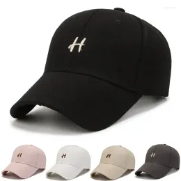 Ball Caps 2024 Bbaseball Cap Men's And Women's Spring Autumn Three-Dimensional Embroidery Casual Show Face Small Wide Brim Hat