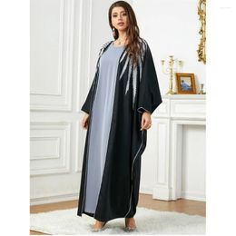 Ethnic Clothing Morocco Abaya Women Muslim Kimono Open Cardigan Inner Maxi Dress Set Two Piece Turkey Arab Kaftan Eid Party Islam Abayas