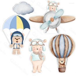 Party Decoration Pilot Bear Cutouts Foam Board Cut Out Baby Shower Decorations Teddy Props DIY Birthday Supplies Kids