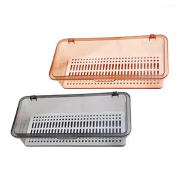 Kitchen Storage 2 Pcs Chopsticks Box Organiser Case Water Philtre Drain Rack Pp Holder Spoons