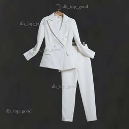 Women's Suits Blazers Women White Slim Pant Suits Female Suit Dress Notch Lapel Women's Business Office Tuxedos Jacketpants Ladies Suit 230426 433