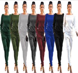 s3xl 7 Colours pockets womens set knitting autumn winter fashion sexy women casual two pieces suits casual party tracksuit ts699040430