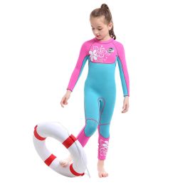 Swimwear 3MM Scuba Keep Warm Neoprene Wetsuit Swimwear For Girls Kids Full Body Snorkelling Diving Suit Surfing Jellyfish Bathing SwimSuit