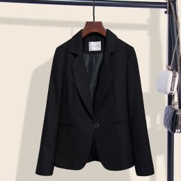 Blazers Office Lady Suit Jacket Black Blazer Womens Coat Autumn Winter Formal Work Suit Pocket Classic Slim Casual Long Blazer Coat Tops