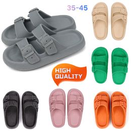 Slippers Womans Mans Sandals Slides Summer Flat Shoes Beach Lady Letter Slipper big size GAI homes white pink green grey unisex