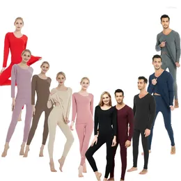 Men's Thermal Underwear Warm Clothing Men Woman Winter Perfering 2 Piece/Set Long Johns For Male Female