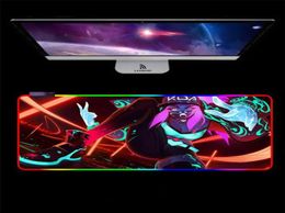 Mouse Pads Wrist Rests AKALI Mousepad RGB Gaming Pad Gamer Computer Backlit Mause Large XXL Desk Keyboard LED Mice Mat1052638