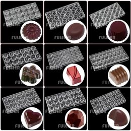 Belgian Polycarbonate Chocolate Mold For Baking BonBon Chocolate Candy Mould Cake Decoration Patisserie Mold Bakeware 240220