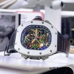 Diamond Watch Designer Wristwatch RM Wrist Watch Rm50-02 Automatic Mechanical Watch White Ceramic Cabin Limited Edition Fashion Leisure Business Chronograph