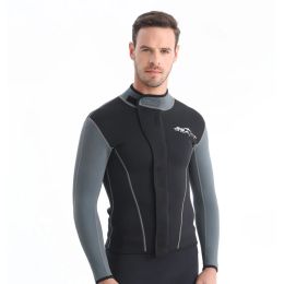 Swimwear SBART New 1.5mm Neoprene Jacket Diving Suit Male Split Warm Diving Suit Long Sleeve Cold Sun Snorkelling Swimsuit Swimwear Tops