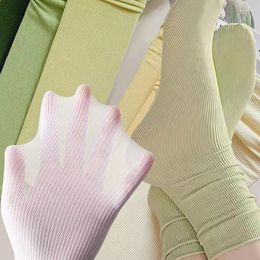 Women Socks Korean Spring Summer Breathable Highly Elastic Loose Knitting Thin Ice Silk Candy Colour Super Soft Kawaii Pile Up