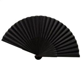 Chinese style black hand folding fan retro folding fan handmade wall hanging decoration relaxation kit dance party discount 240305