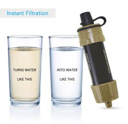 Outdoor Camping Equipment Survival Purification Water Philtre Straws Hiking Water Purifier Water Filtration System Emergency1637992