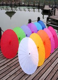 100pcslot Bridal039s wedding parasol assorted Colours Chinese craft umbrella1249117