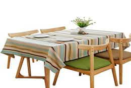 Modern Striped Tablecloth Coffee Table Cover Rectangur Dining Table Cloth Oilproof Tafelkleed Home Decor Mantel Mesa Tapete331F1077959