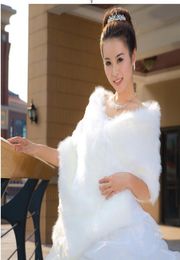 Elegant Wedding Bridal Wraps And Shawls Winter Party Dresses Warm Wedding Accessories WhiteRed Faux Fur Bolero Women9628235