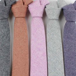 TAGER WILEN Brand Fashion Wool Ties Brand Popular Solid Necktie Cravats For Men Suits Tie For Wedding Business Men's Wool Tie295K