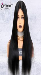 Silk Base Lace Front Wigs Middle Part Yaki Straight 150 Density 100 Brazilian Remy Hair Wigs99140759895630