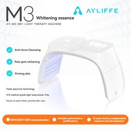 M3 Beauty Equipment 3 IN 1 Dispositivi per la cura del viso 3 colori LED Maschera PDT Spettrometro di umidità Macchina Spray idratante Spa Macchina per la bellezza dell'acne