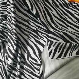 Swimwear Good White 4 Ways Stretch Knitted Lycra/Spandex Fabric Zebra Pattern Printing Swimming Suits Fabric Diy Sewing Swimsuit /Dress