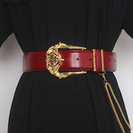 Belts Senior designer Luxury Cowhide Belt Genuine Belt Jean Pant Strap Fashion Punk Cow 240305