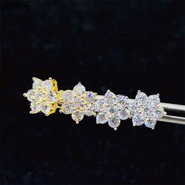 Lowest Price fashion moissanite Iced Out Jewellery 925 Sterling Silver Jewellery VVS Moissanite Stud Earrings