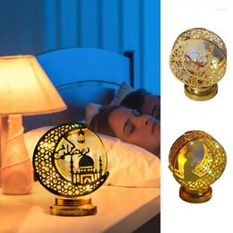 Candle Holders Arabic Festival LED Holder Muslim Ramadan Decorative Night Light For Eid Eastern Home Table Decoration