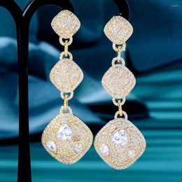 Dangle Earrings GODKI Bohemia Long Square For Women Bohemian Geometric Drop Earring 2024 Brincos Female DIY Fashion Jewelry