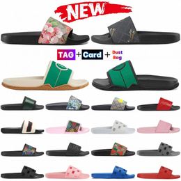 2024 Herren-Designer-Slides, Damen-Web-Hausschuhe, modische Blumen-Slipper, Leder-Gummi-Flats, Tigers, Matelasse-Blüten, florale Sandalen, Sommer-Strand-Slipper, Flip-Flops