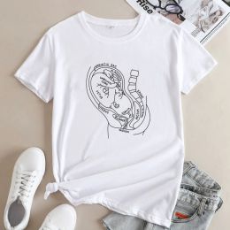 T-Shirts Pregnancy Anatomy 100% Cotton Tshirt Funny Anatomical Pregnant New Mom Gift Tshirt Women Humorous Future Midwife Tee Shirt Top