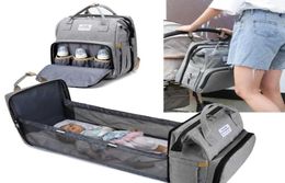 Diaper Bags Waterproof Baby Bag Bed Backpack For Moms Maternity Stroller Nappy Large Capacity Wet Organizer6537676