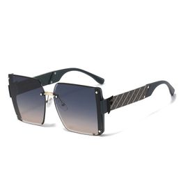 Super Deal Rectangle Sunglasses for Women Fashion Frameless Square Glasses for Men Ultralight Eyewear Unisex Mix Colour