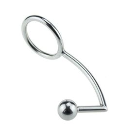 Stainless steel anal hook with penis ring metal butt plug anal plug penis lock anal dialtor sex toys for couples adult games8327203