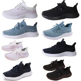 Women's casual shoes, spring and summer fly woven sports light soft sole casual shoes, breathable and comfortable mesh lightweight women's black 41