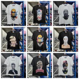 Summer Men Cotton T-Shirt Printing Tops Tees Letter Short Sleeve Streetwear 2024ss