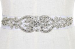 H005 Exquisite Heavy Beading Rhinestone Crystals Wedding Belt For Bridal Wedding Accessory Wedding Sashes7543618