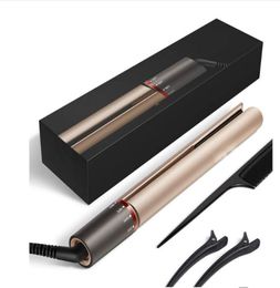 professional Hair Straightener 2 in 1 Straightening and Curling Flat Iron curler irons Ceramic Plate Ionic Iron StylingTools3641620