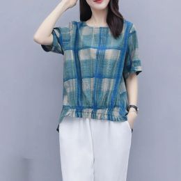 Suits Summer Clothes T Shirts and Pants Elegant Two Piece Women Plus Size Ladies Office Suit Casual Harem Trousers Outfits