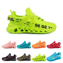 Damen -Leinwand atmungsaktive Schuhe Größe Mode atmungsaktiv bequemer Bule Green Casual Herren Trainer Sport Sneaker A10 6 55