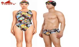 Yingfa new digital printing professional training competition swimsuit female racing quickdrying antichlorine women swimwear 2109701058