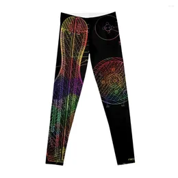 Active Pants Bowling Pin Vintage Colourful Patent From 1963 Leggings Gym Flared Fitness Woman Sport Legging Womens
