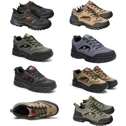 Men's Mountaineering Shoes New Four Seasons Outdoor Labour Protection Large Size Men's Shoes Breathable Sports Shoes Running Shoes Fashion Canvas shoes GREY 45 XJ