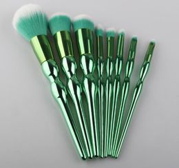 8pcsSet Green Gourd Makeup Brushes Set Cosmetic Foundation Eyeshadow Blusher Powder Blending Brush Beauty Tools Kits8270486