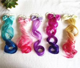 Hair Accessories 1 Pcs Child Bow Clip Long Gradient Curls Hairpin Ribbon For Girls Kids Sweet Fashion Cute Headband Styling Tool6259012