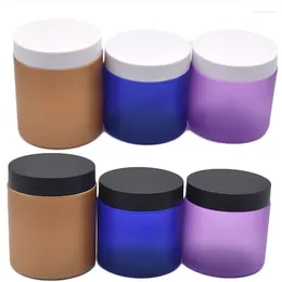 Storage Bottles 200g 250g Empty Gold Blue Purple Frosted Plastic Jar Refillable Make-up Cosmetic Face Cream Lip Lotion Pot Case