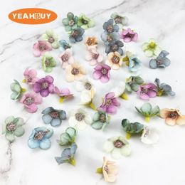 100pcs 2cm 24colors Silk Artificial Mini Daisy Flower Head For DIY Scrapbooking Craft Crown Wedding Garland Decoration Handmade 240228