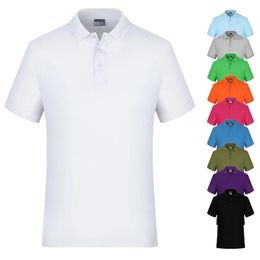 White mens polo shirt short sleeved casual collar shirt plain black T-shirt mens Camisas Polos De Hombre summer clothing 240305