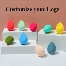 Custom Makeup Blender Sponge Makeup Cosmetic Puff Powder Smooth Cosmetic Beauty Accessories Maquillage Label 240229