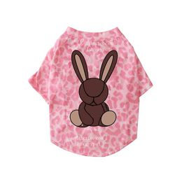 Designer Dog T Shirts Cotton Dog Apparel with Cute Doll Rabbit Pattern Soft and Comfortable Dog Shirt for Small Pets Girl Boy Summer Puppy Clothing Dog Chirstmas S A646